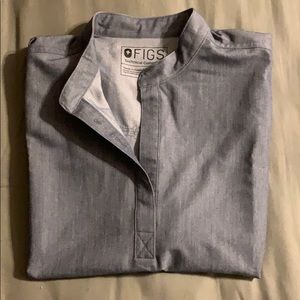 FIGS mandarin collar style oversized scrub top